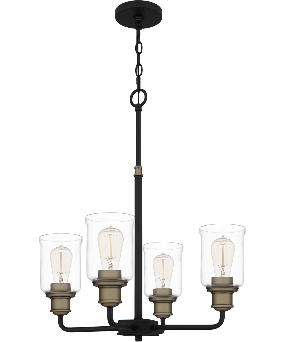 Cox 4-light Chandelier Matte Black - Image 3