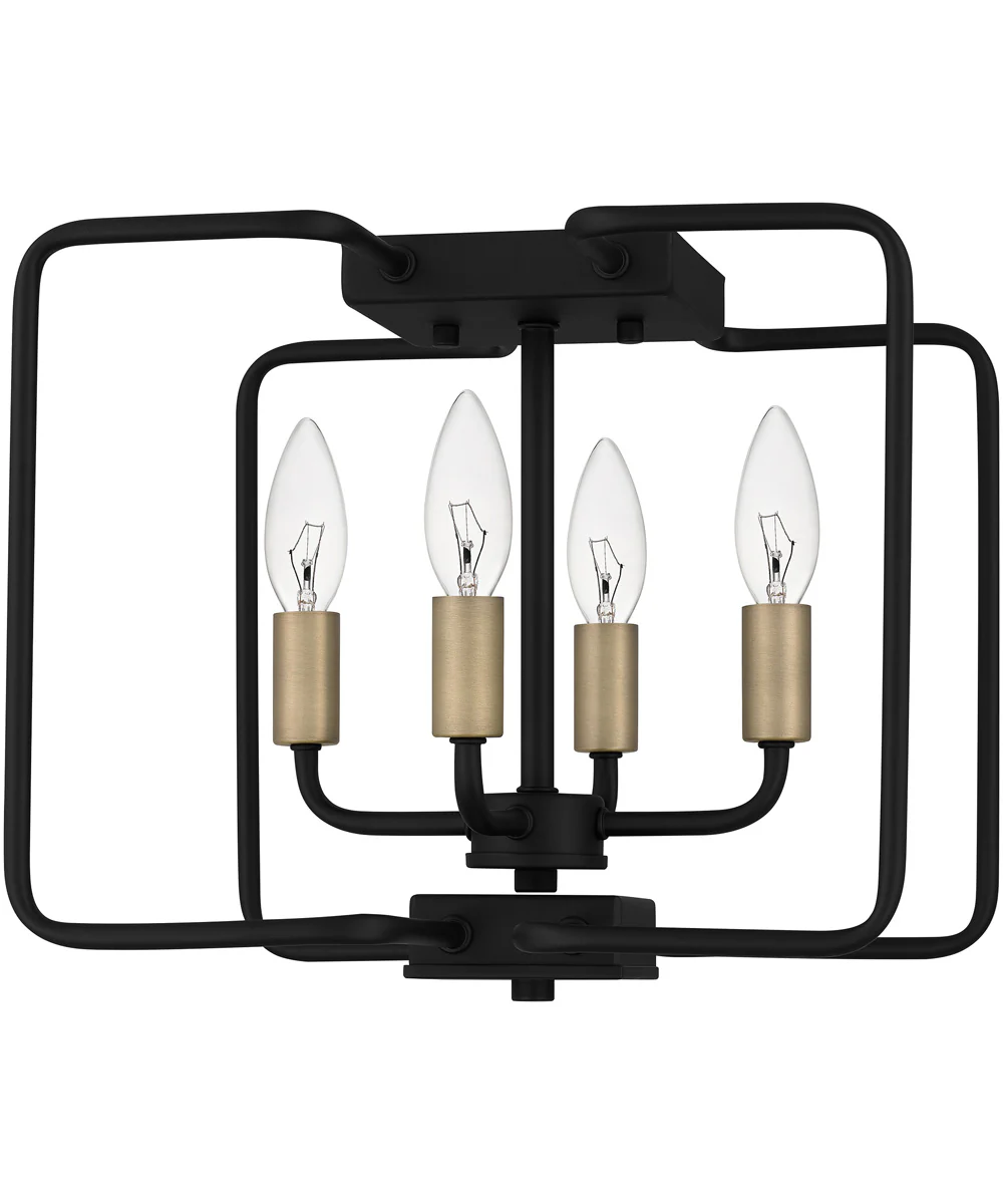Cox 4-light Semi Flush Mount Matte Black - Image 3