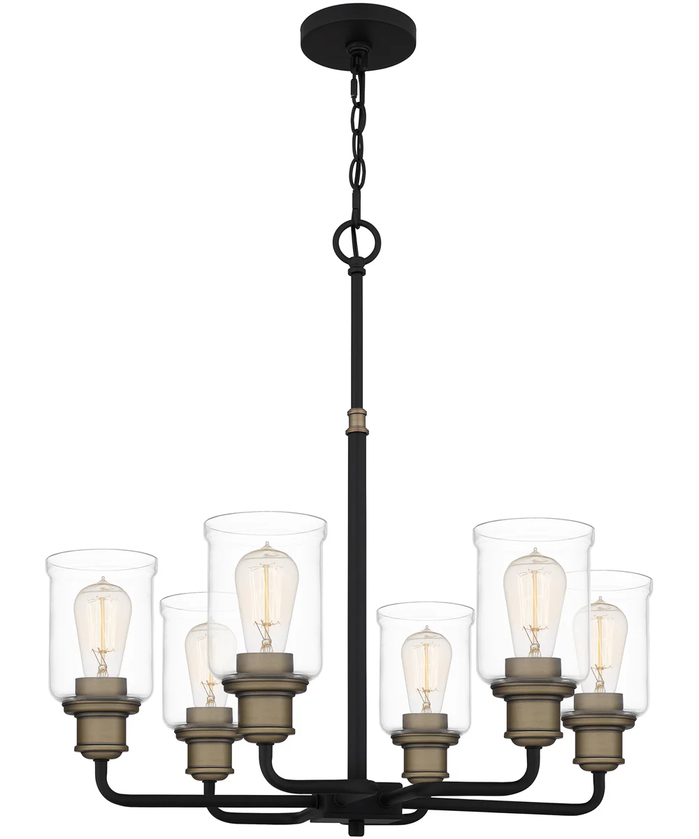 Cox 6-light Chandelier Matte Black - Image 2