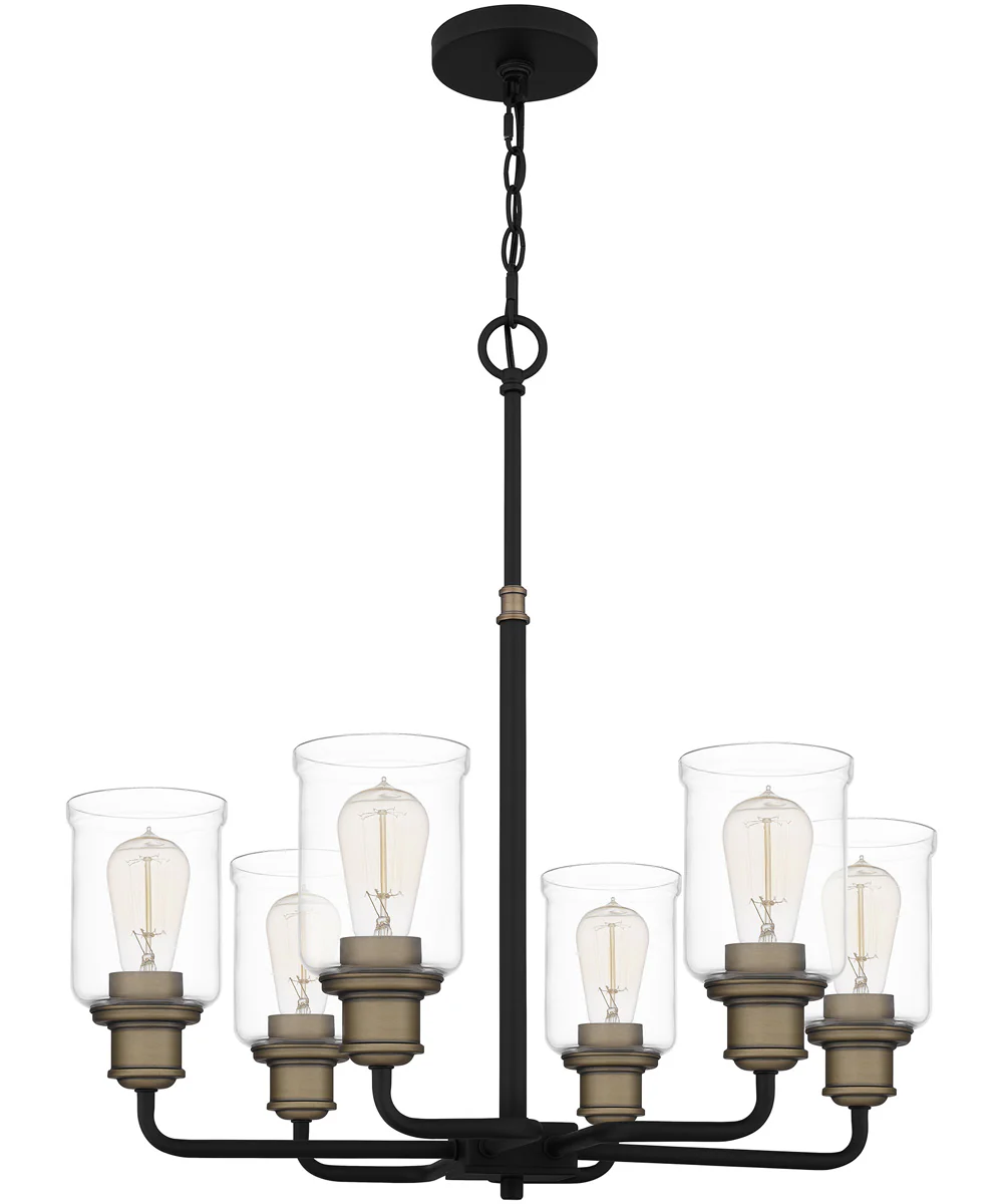 Cox 6-light Chandelier Matte Black - Image 3