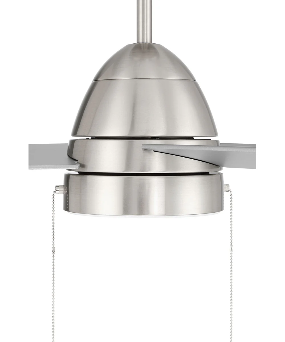 Cozy 52" 3-Blade Ceiling Fan 1-Light Fan Brushed Polished Nickel - Image 4