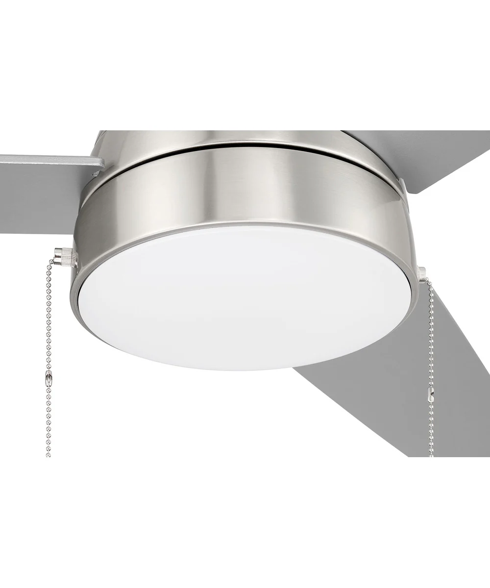 Cozy 52" 3-Blade Ceiling Fan 1-Light Fan Brushed Polished Nickel - Image 7