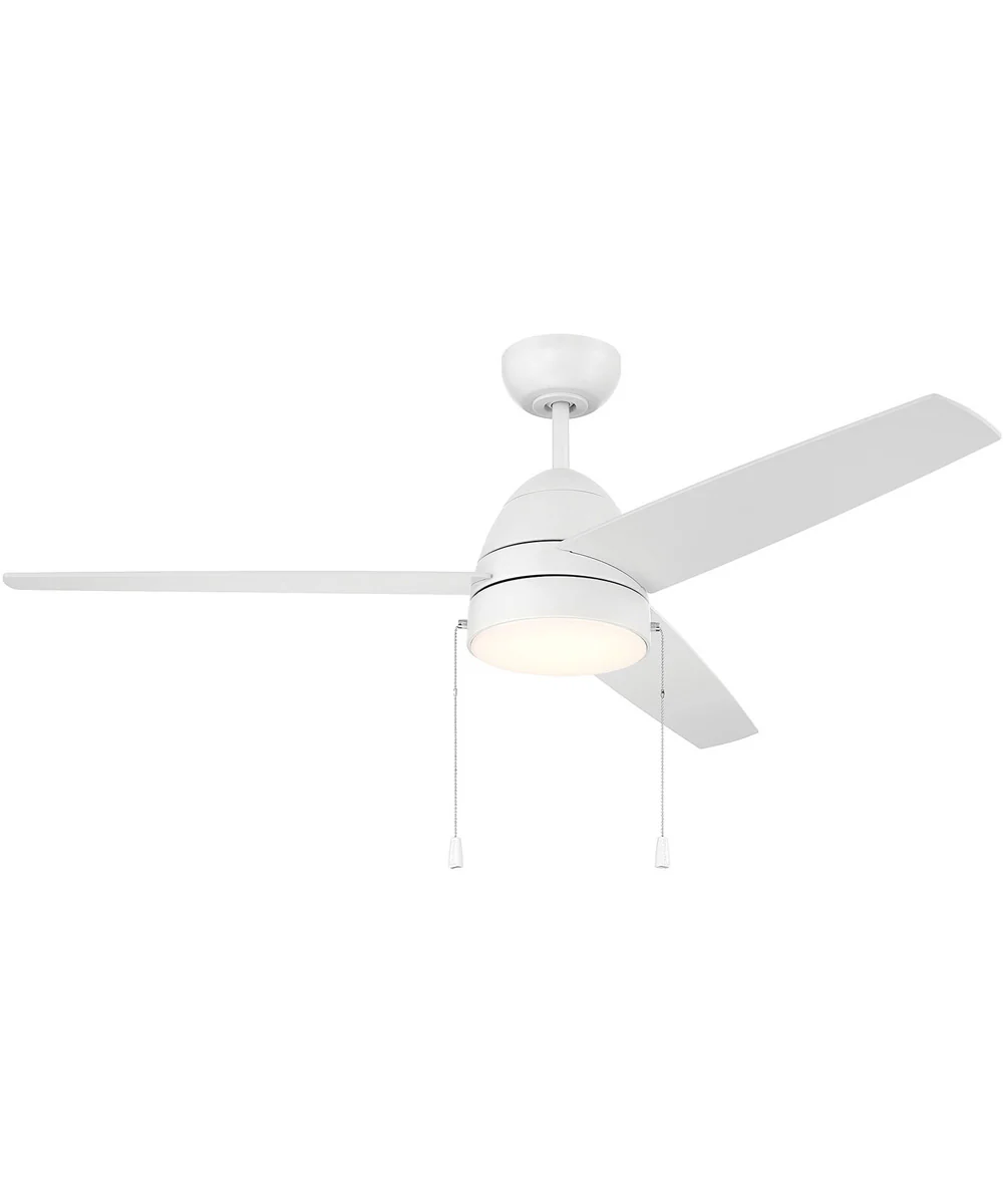 Cozy 52" 3-Blade Ceiling Fan 1-Light Fan White - Image 3