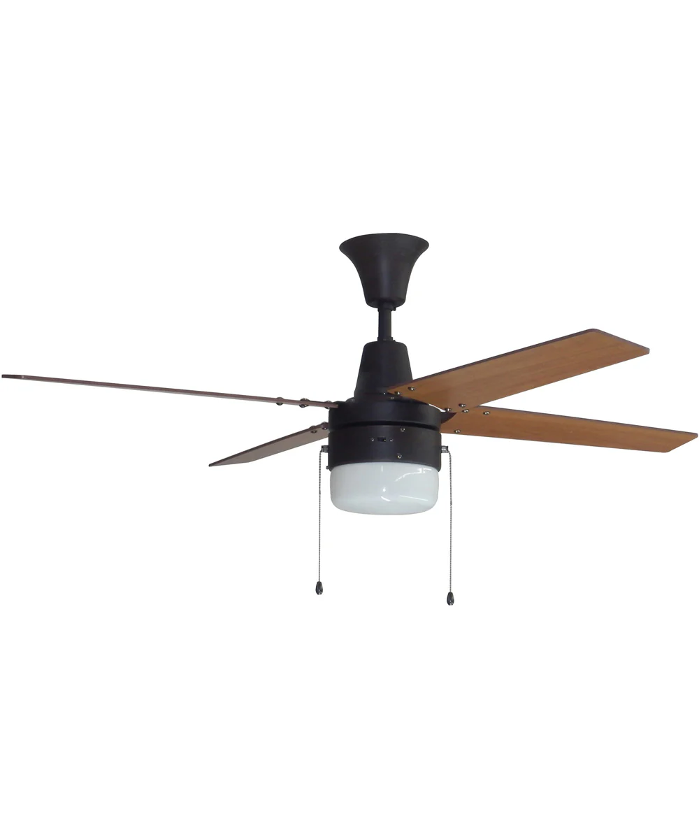 48" Connery 1-Light LED Ceiling Fan (Blades Included) Aged Bronze Brushed