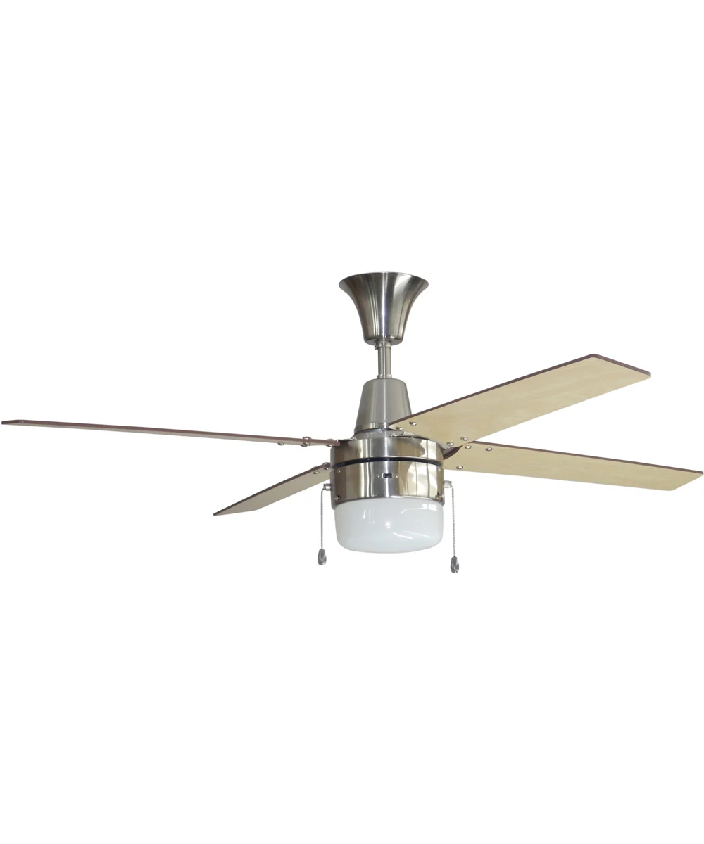 48" Connery 1-Light LED Ceiling Fan (Blades Included) Brushed Polished Nickel