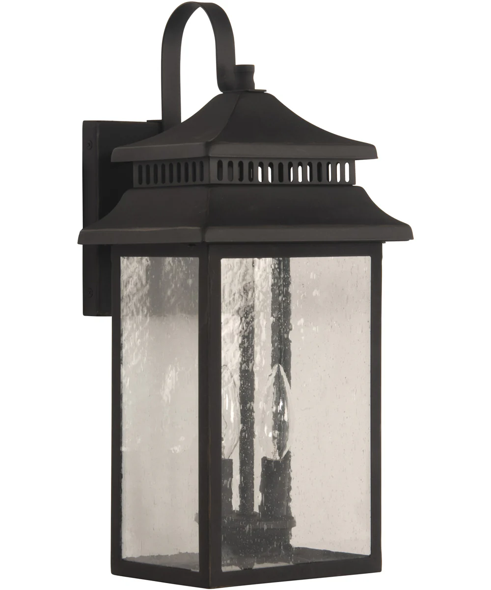 Crossbend 2-Light Outdoor Wall Light Dark Bronze Gilded