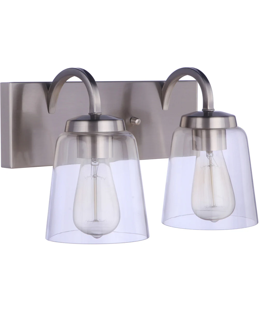 Elsa 2-Light Vanity Brushed Polished Nickel