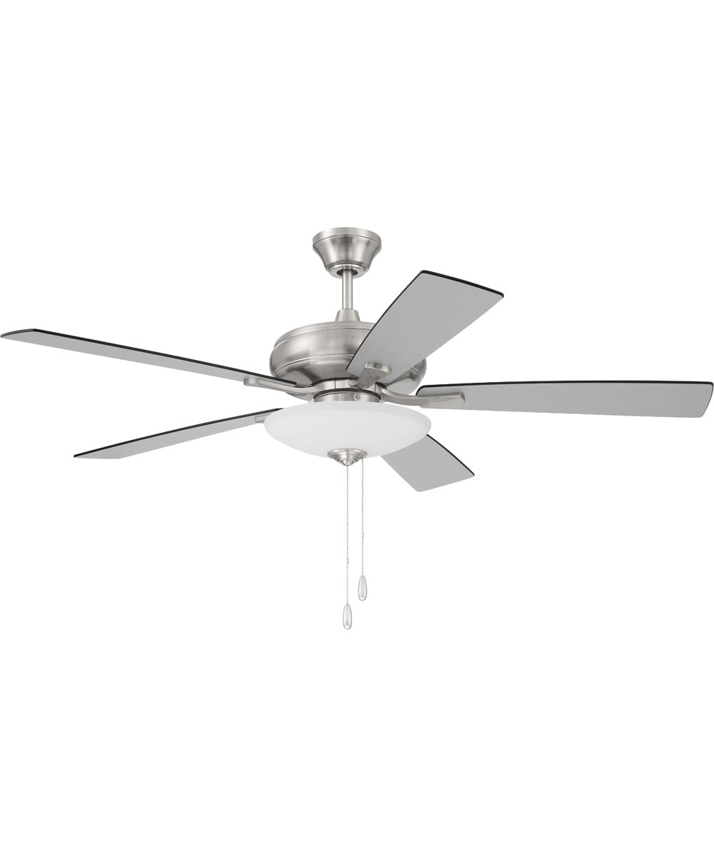 52" Eos Bowl 3-Light Ceiling Fan (Blades Included) Brushed Polished Nickel