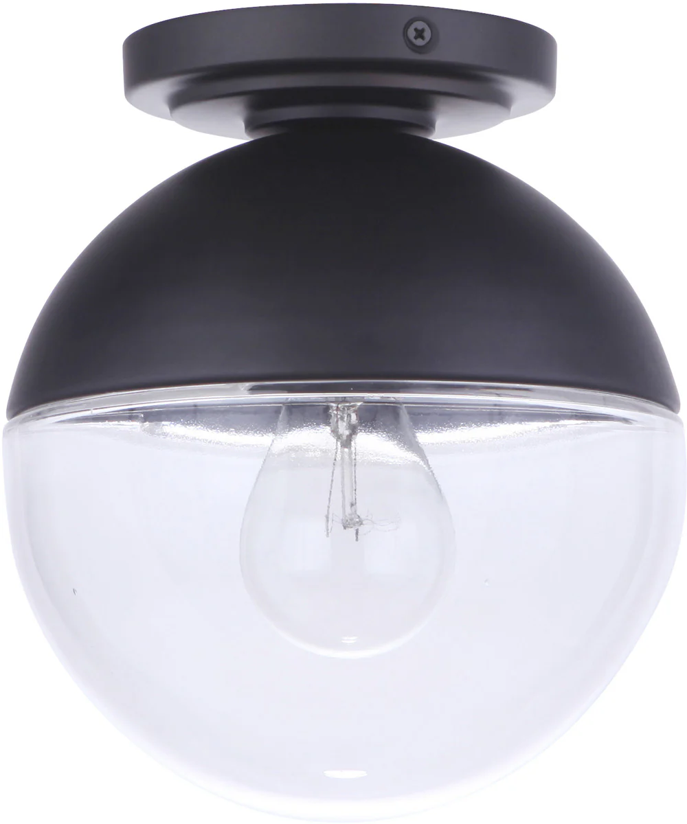 Evie 1-Light Outdoor Flush Mount Midnight
