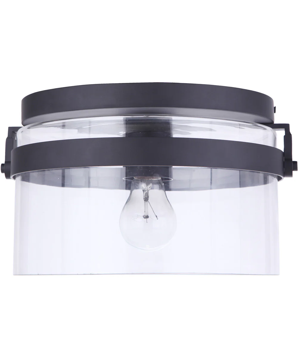 Franklin 1-Light Outdoor Flush Mount Midnight