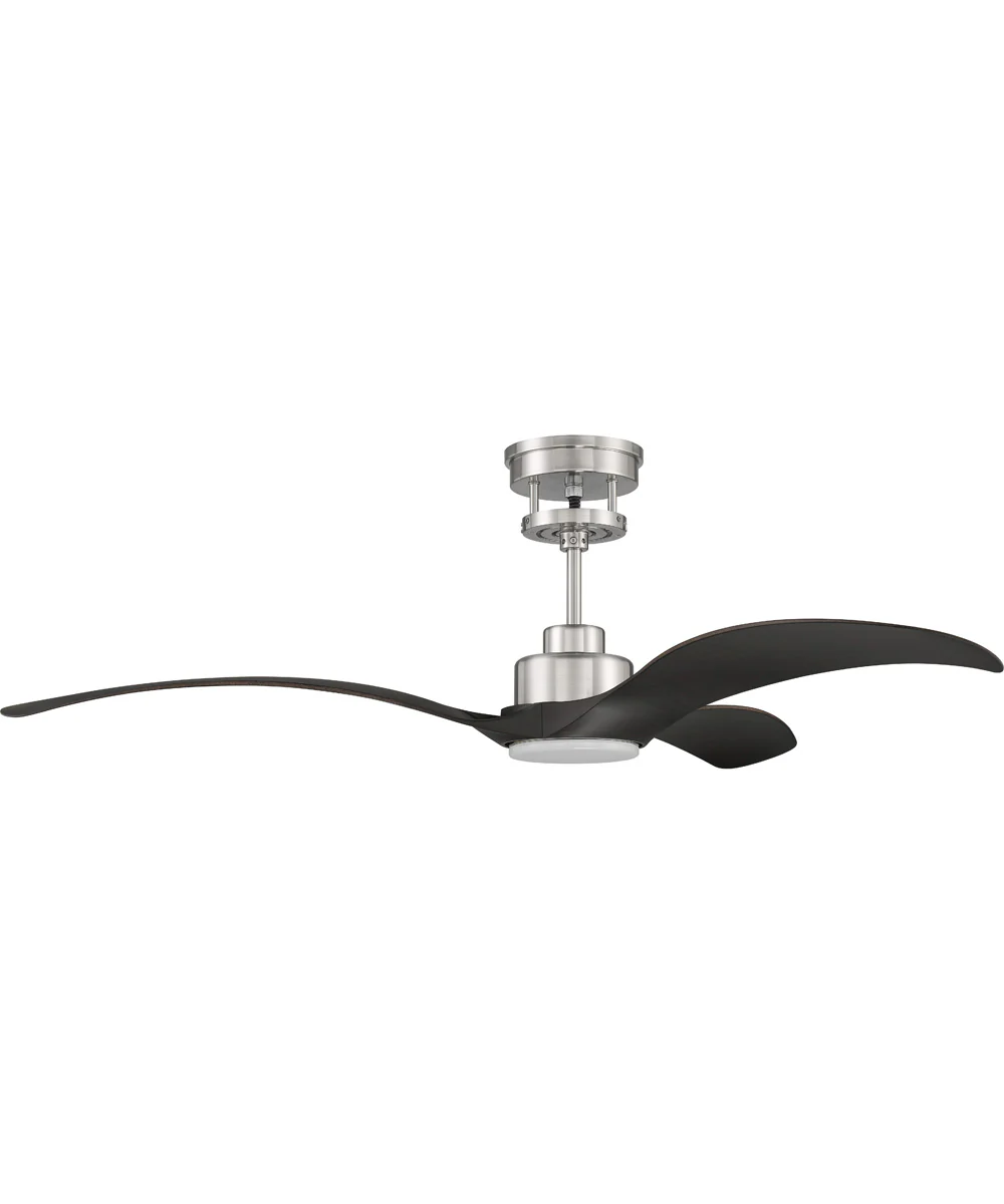 60" Mesmerize 1-Light Specialty Ceiling Fan (Blades Included) Brushed Polished Nickel