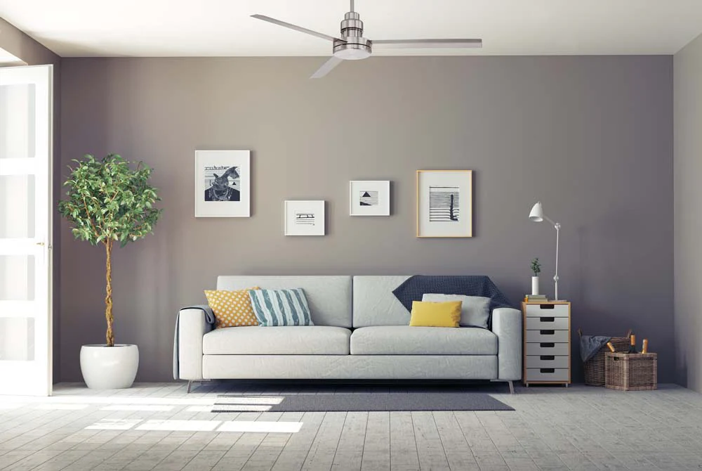 Mondo 54" Ceiling Fan (Blades Included) Brushed Polished Nickel - Image 2