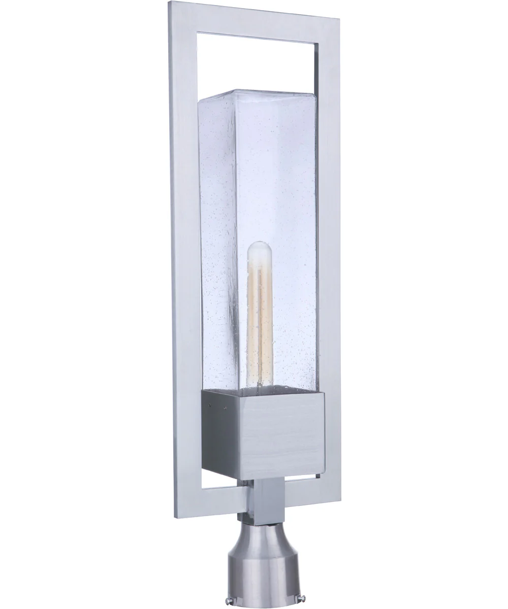 Perimeter 1-Light Outdoor Post Light Satin Aluminum