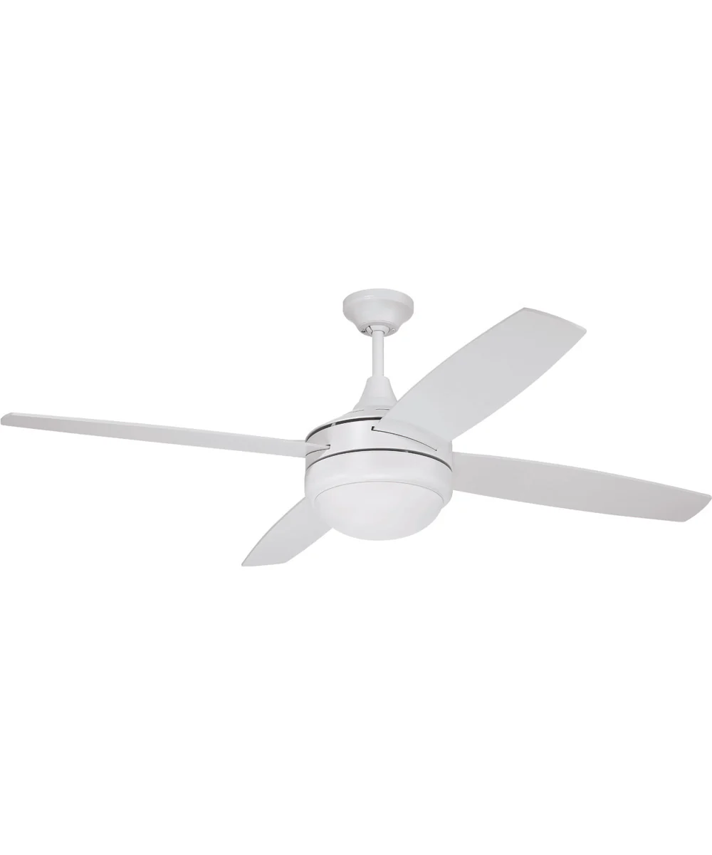 52" Phaze II 2-Light Ceiling Fan (Blades Included) White