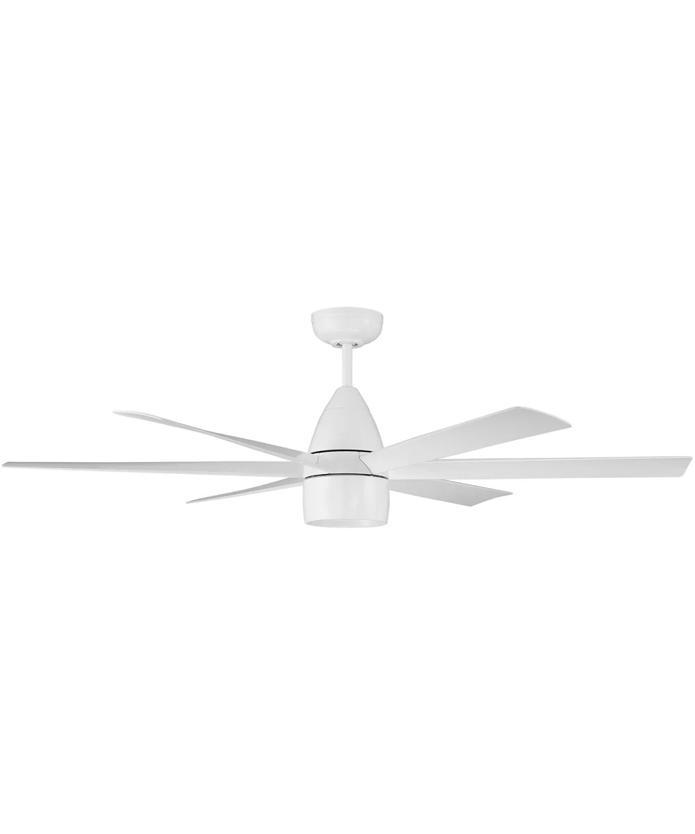 54" Quirk 1-Light Specialty Indoor/Outdoor Ceiling Fan (Blades Included) White