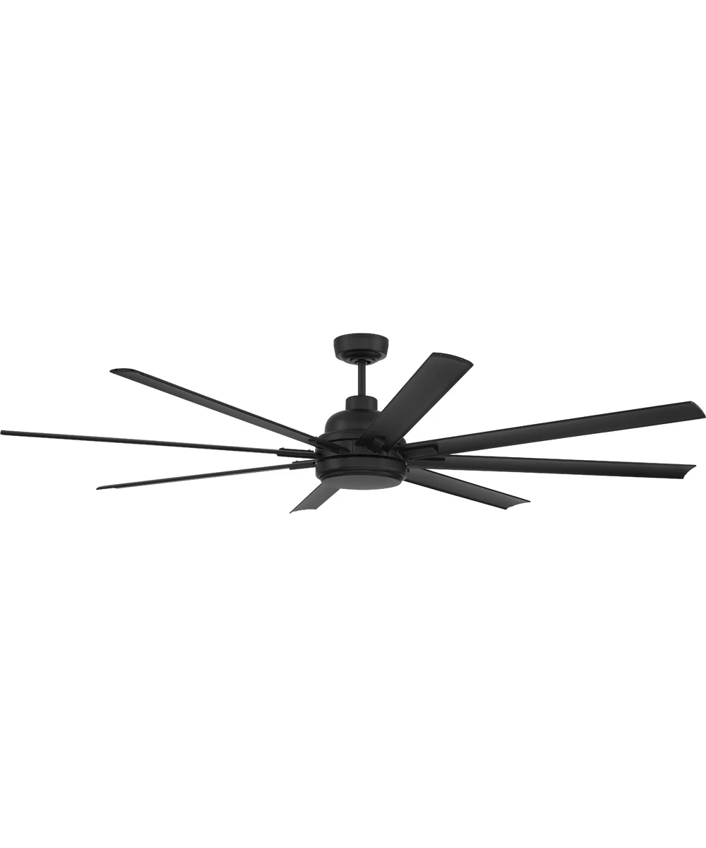 Rush 72" 1-Light Ceiling Fan (Blades Included) Flat Black - Image 4