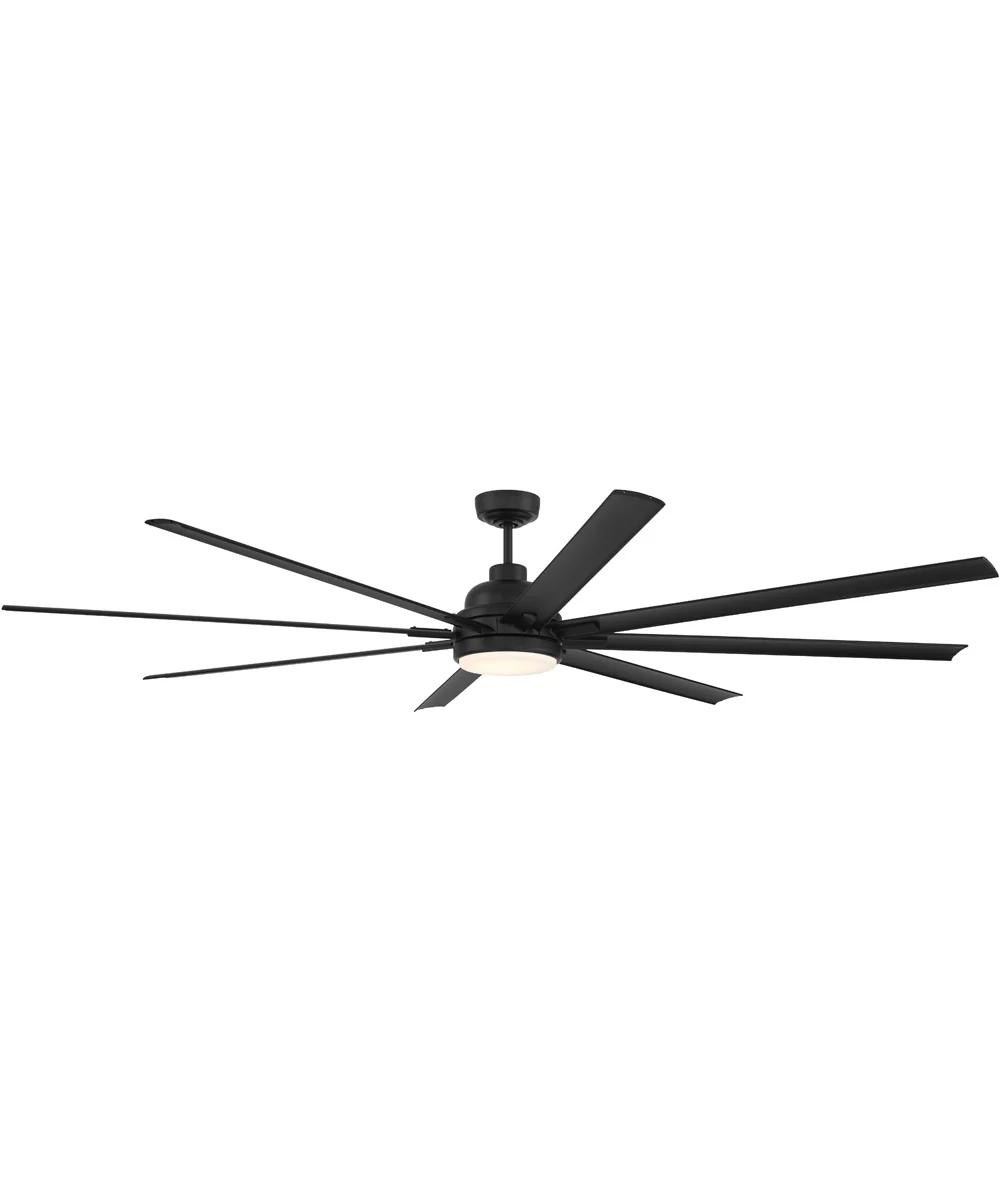 Rush 84" 1-Light Ceiling Fan (Blades Included) Flat Black - Image 2