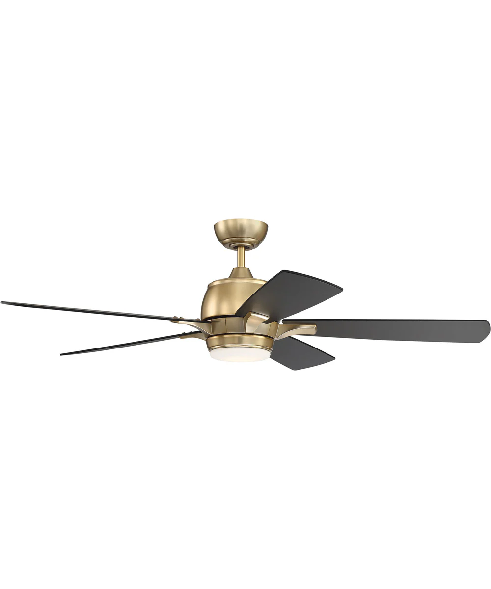 52" Stellar 1-Light LED Ceiling Fan (Blades Included) Satin Brass