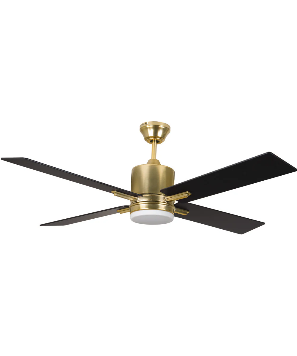 52" Teana w/Remote 1-Light LED Ceiling Fan (Blades Included) Satin Brass