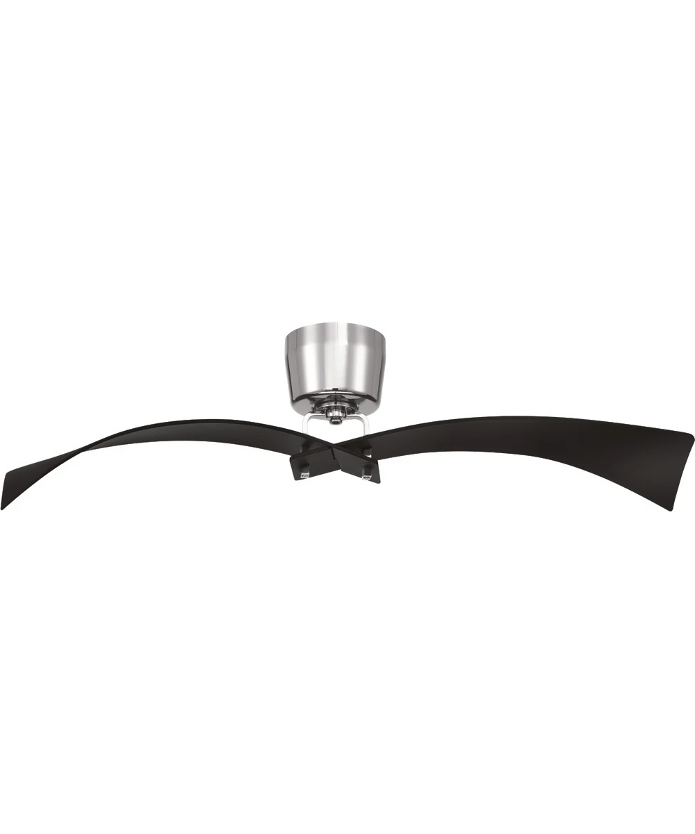 52" Tern Ceiling Fan (Blades Included) Flat Black/Polished Nickel