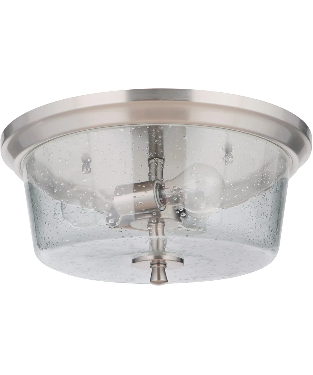 Tyler 3-Light Flushmount Brushed Polished Nickel