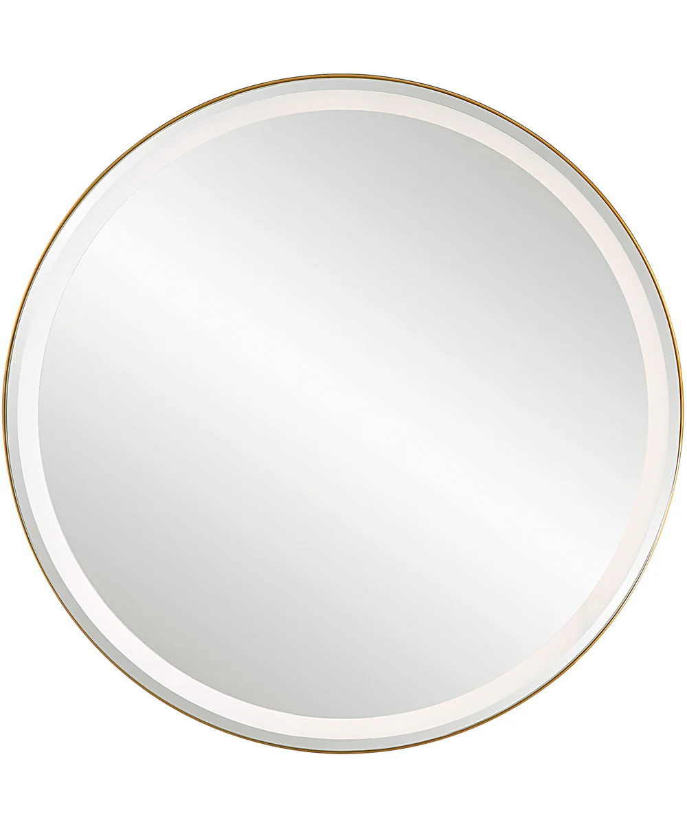 Crofton Lighted Brass Round Mirror - Image 6