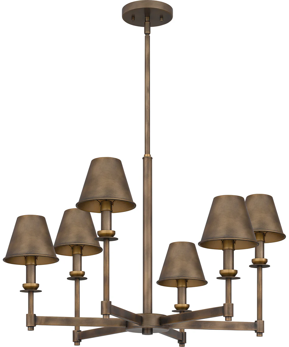 Cross 6-light Chandelier Statuary Bronze - Image 2