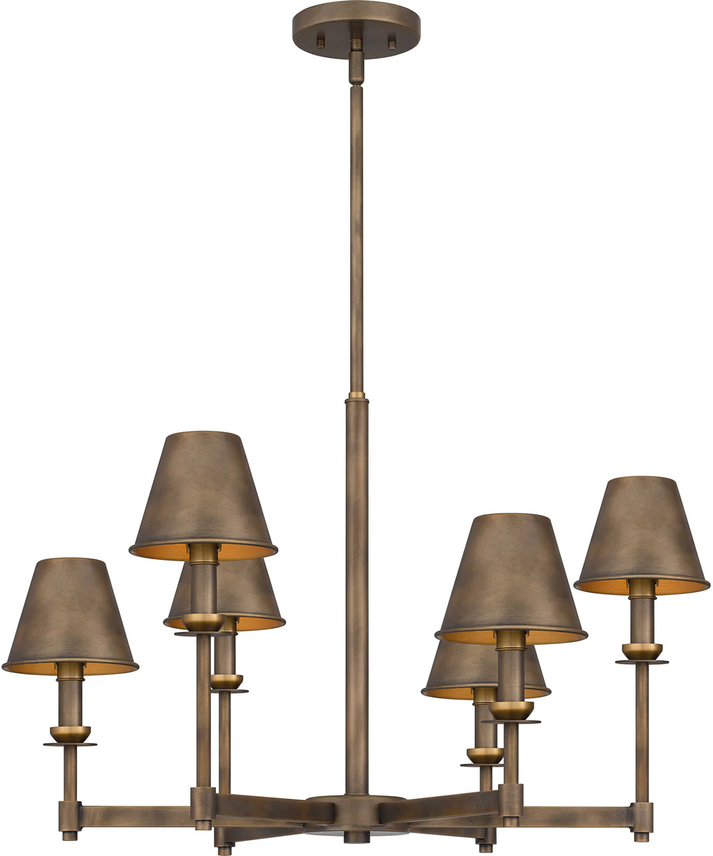Cross 6-light Chandelier Statuary Bronze - Image 3