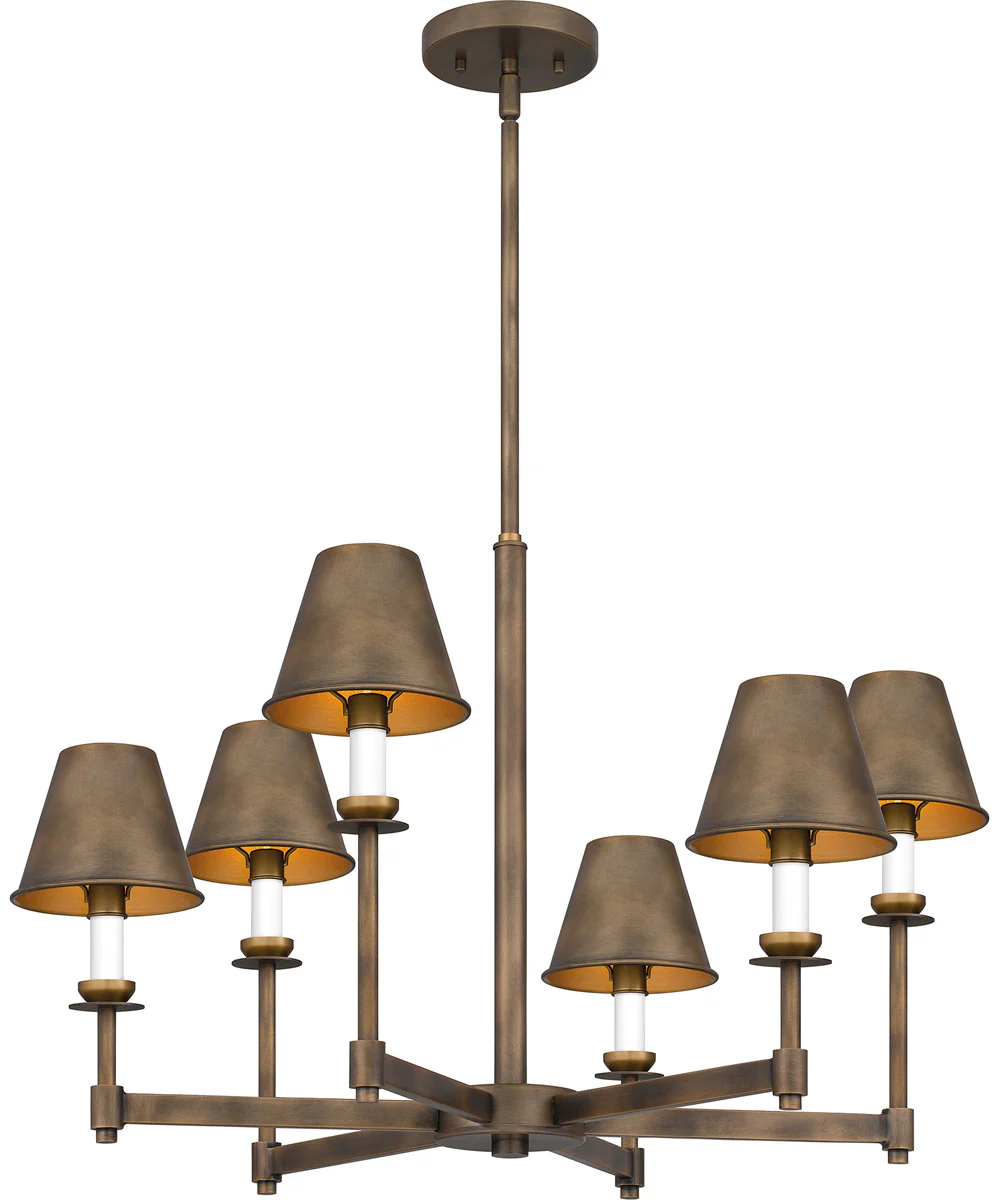 Cross 6-light Chandelier Statuary Bronze - Image 7