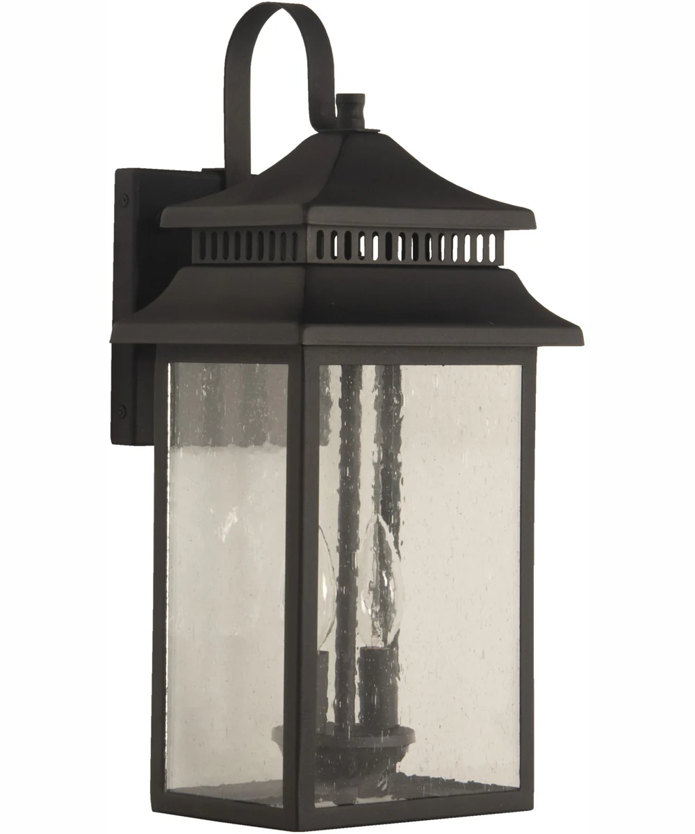 Crossbend 2-Light Outdoor Wall Lantern Matte Black