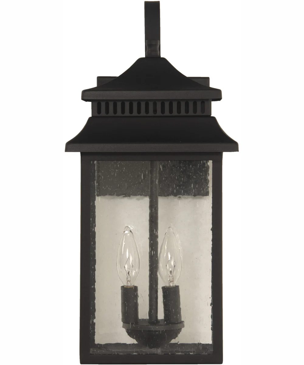 Crossbend 2-Light Outdoor Wall Lantern Matte Black - Image 3