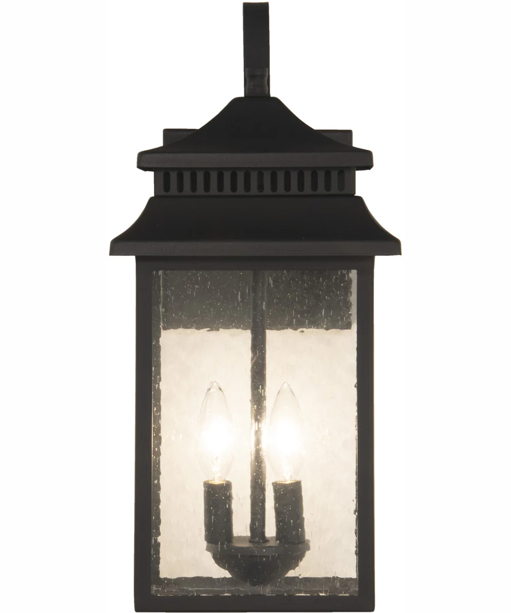 Crossbend 2-Light Outdoor Wall Lantern Matte Black - Image 4