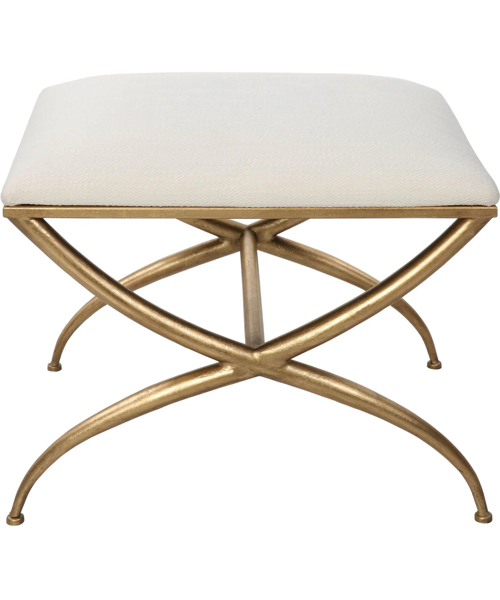 Crossing Small White Bench