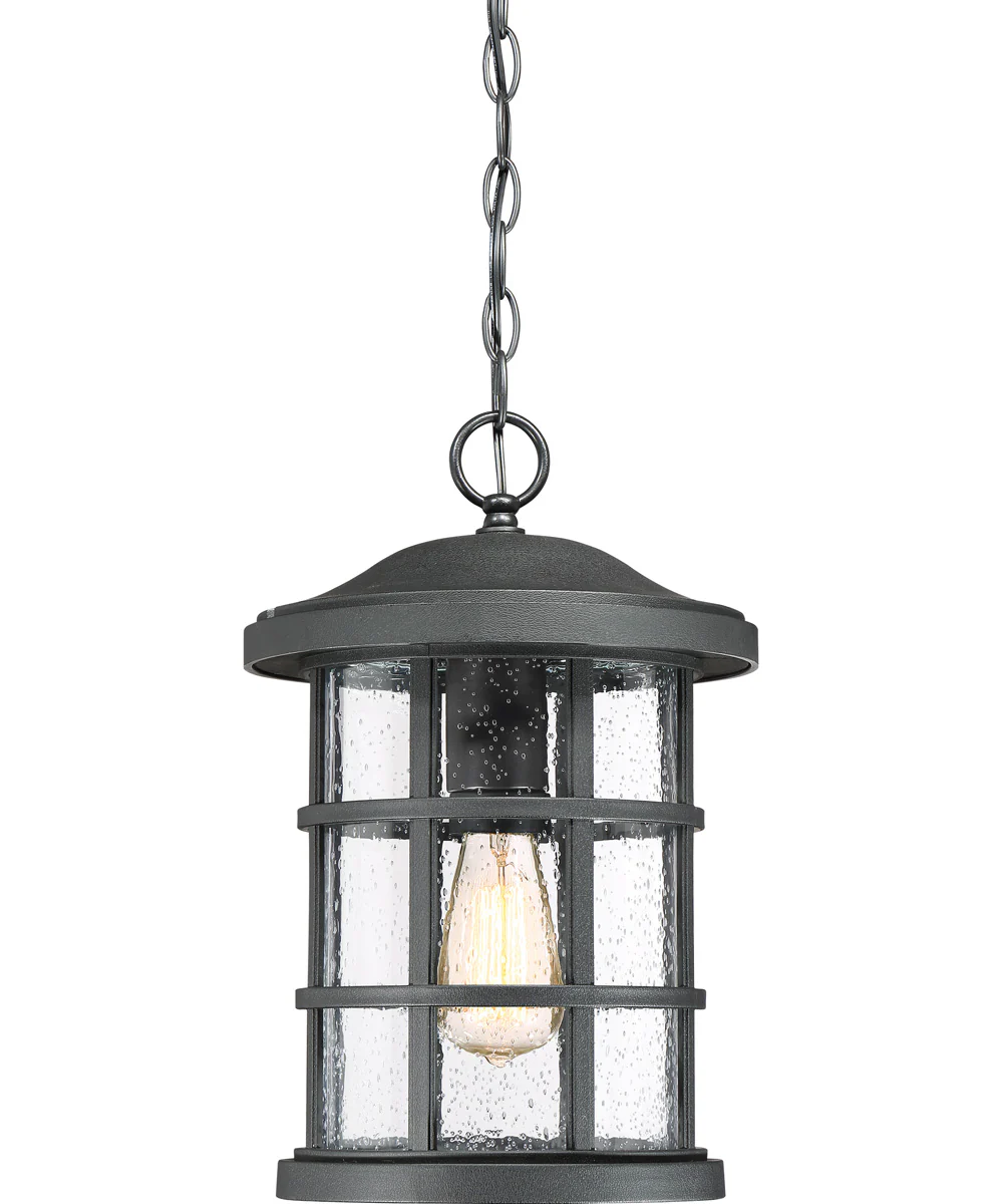 Crusade Large 1-light Outdoor Pendant Light Coastal Armour Earth Black