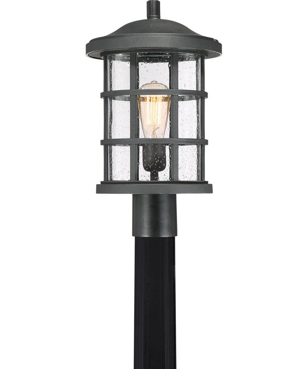 Crusade Large 1-light Outdoor Post Light  Coastal Armour Earth Black