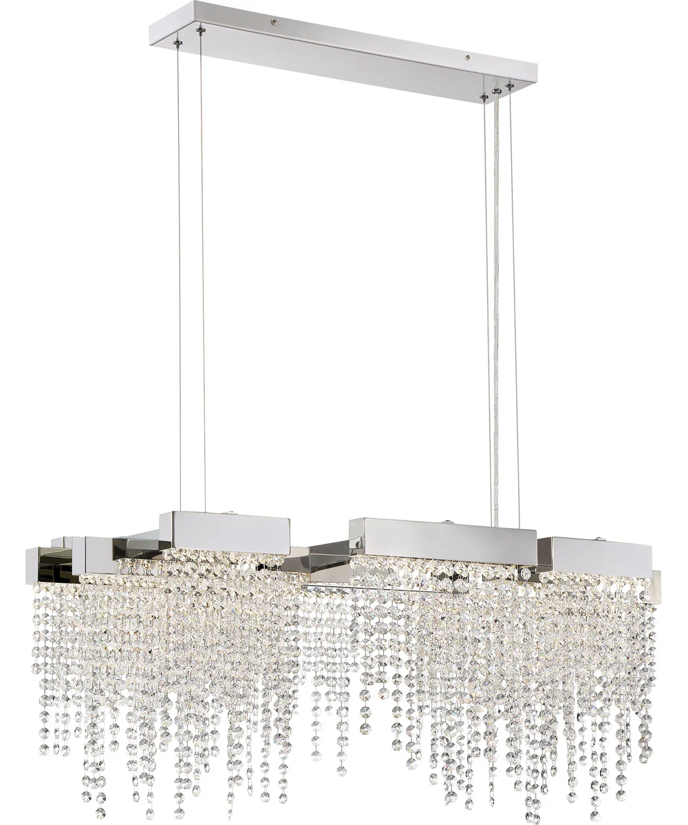 Crystal Falls Island Light Polished Nickel - Image 2