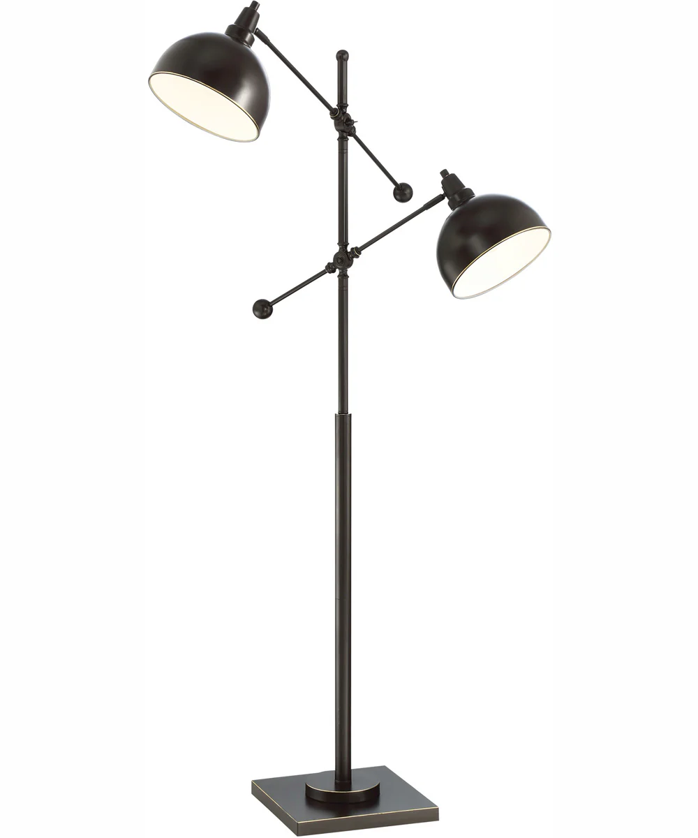 Cupola 2-Light 2-Light Metal Floor Lamp Dark Bronze