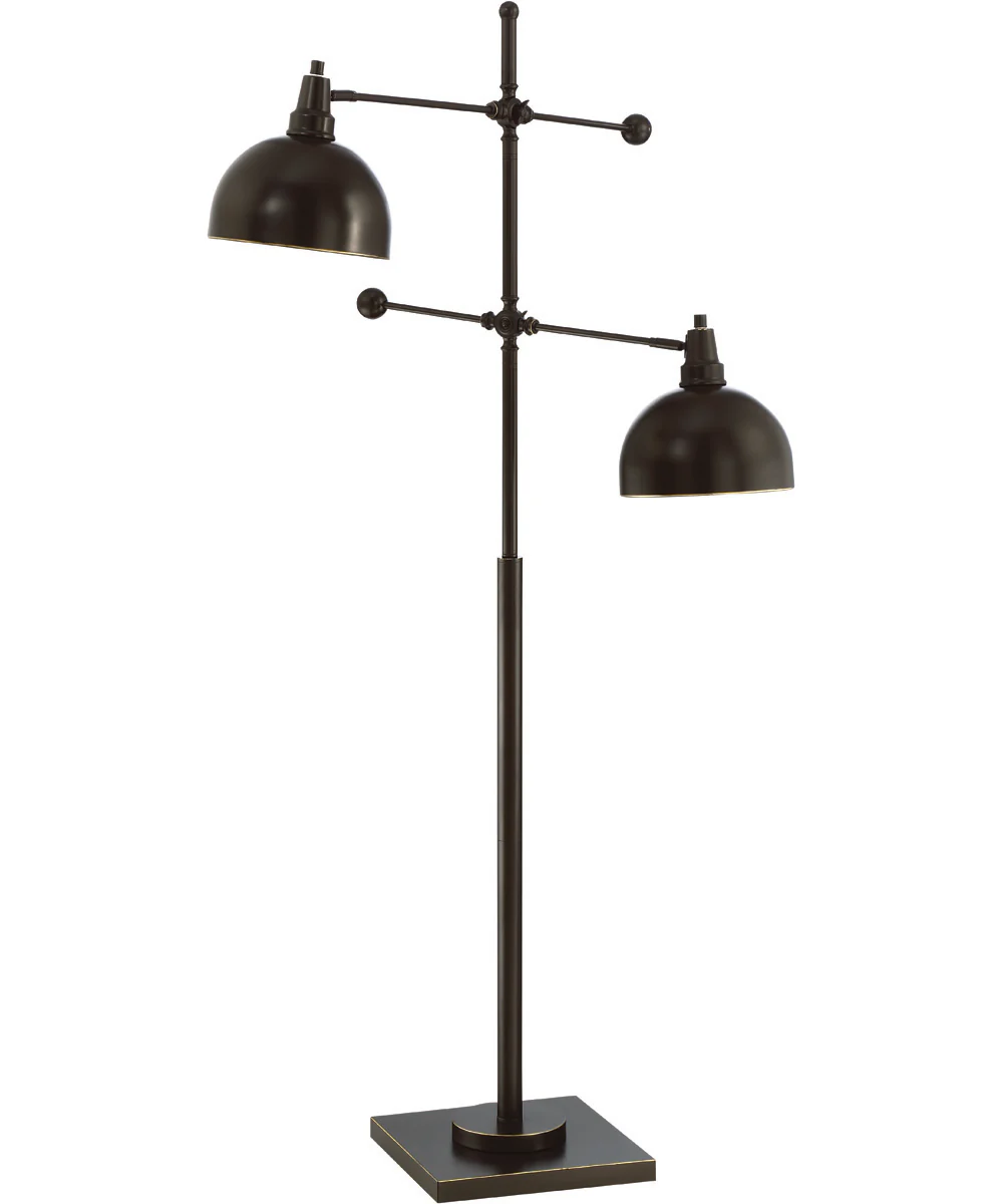 Cupola 2-Light 2-Light Metal Floor Lamp Dark Bronze - Image 5