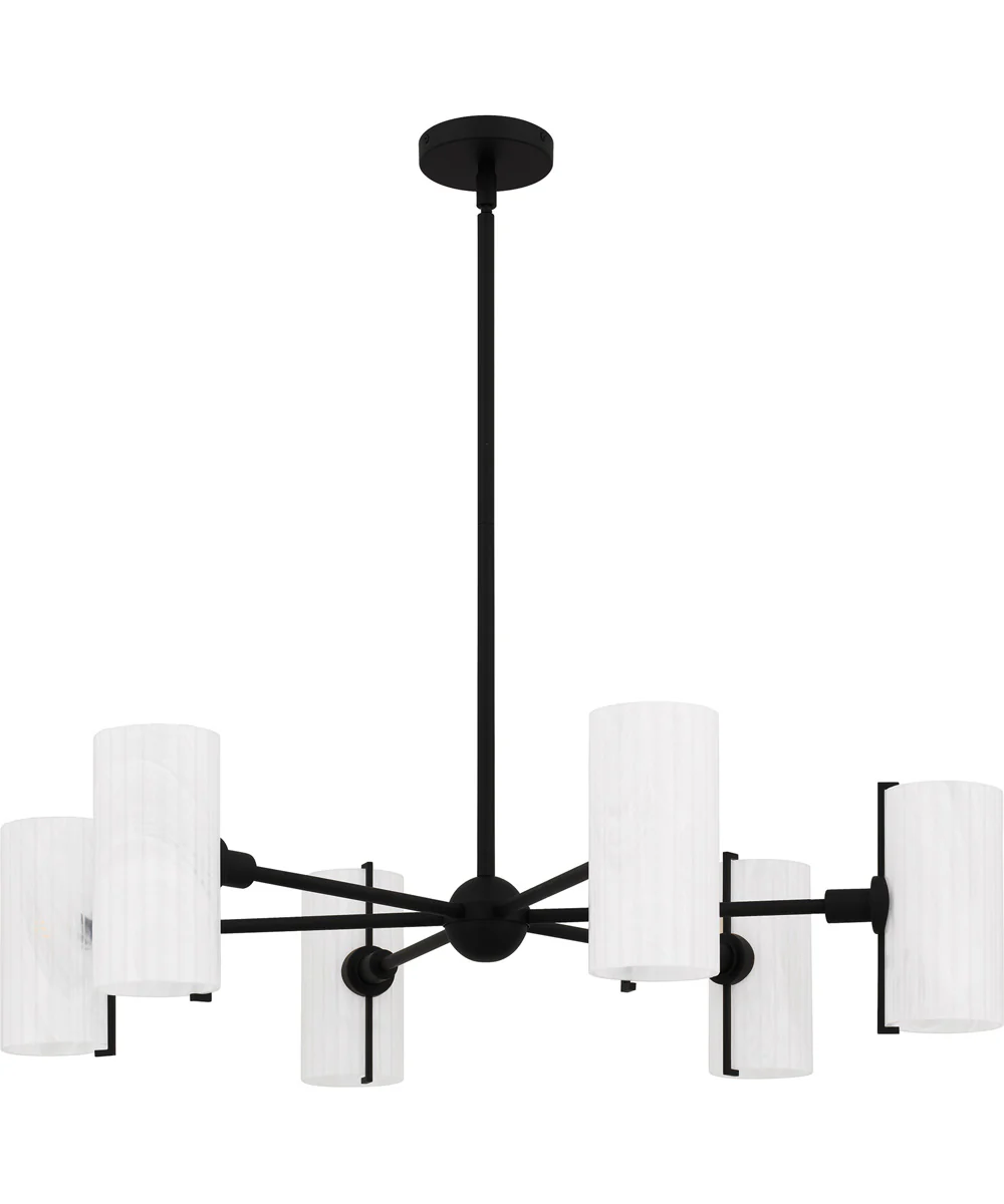 Curran 6-light Chandelier Matte Black - Image 2