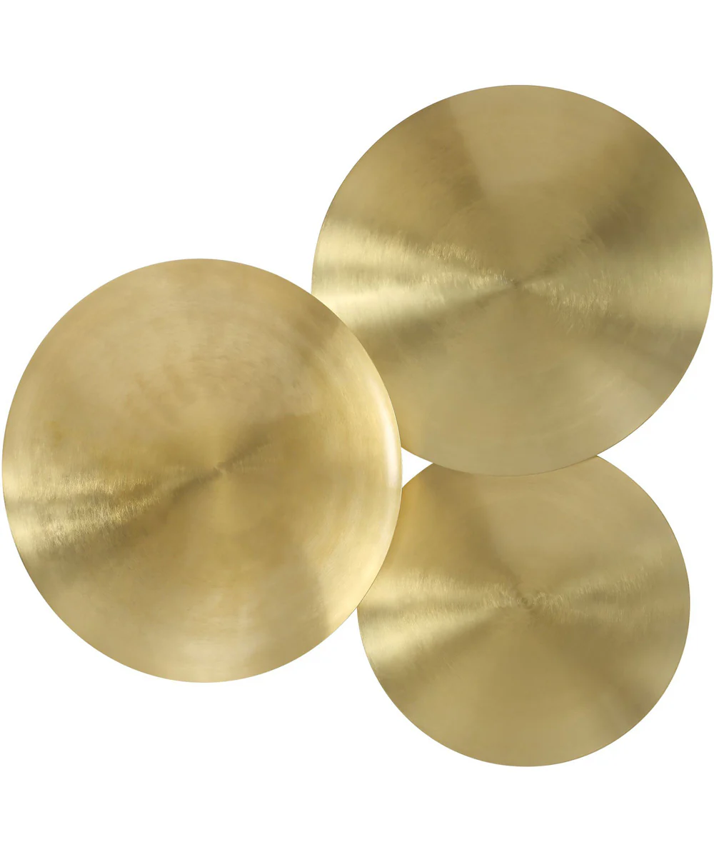 Cymbalic Round Brass Wall Art Set of 3 - Image 4
