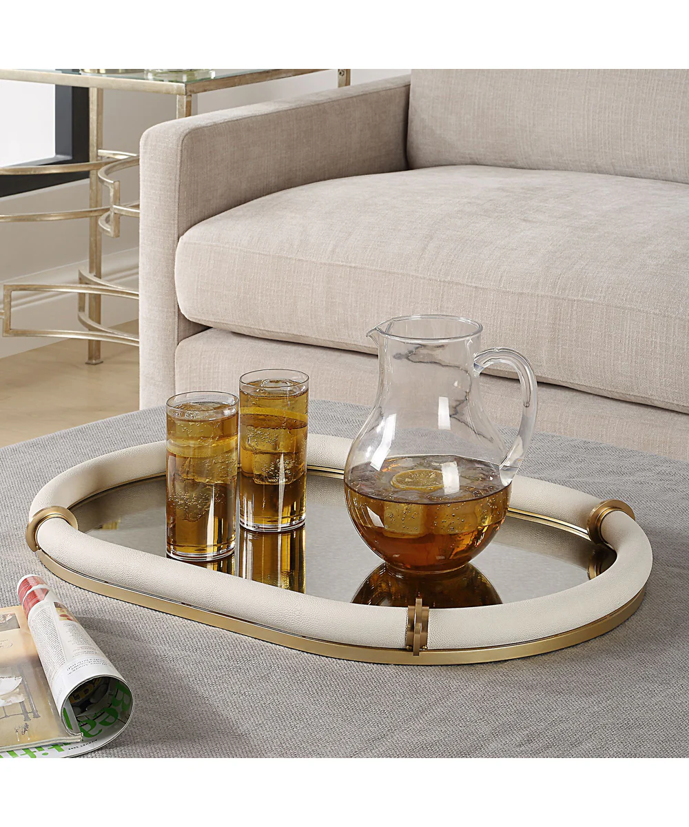 Cyprus Leather Oval Tray - Image 3