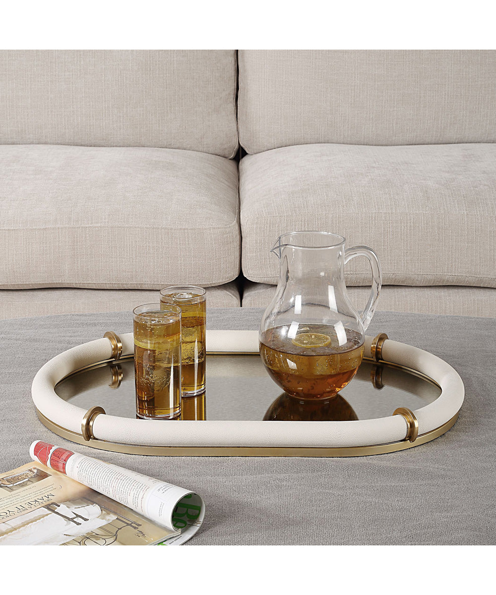 Cyprus Leather Oval Tray - Image 4