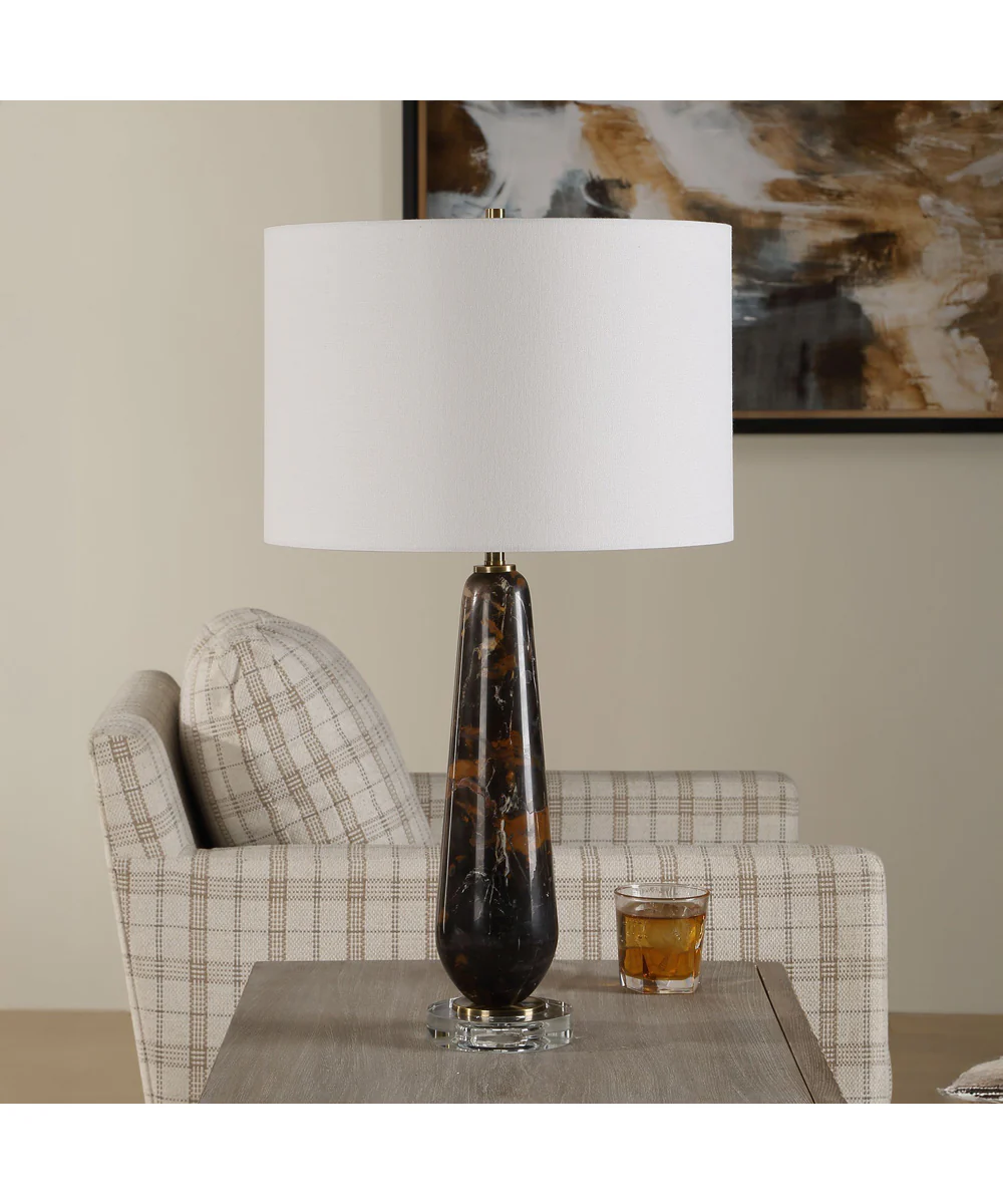 Dames Dark Marble Table Lamp - Image 3