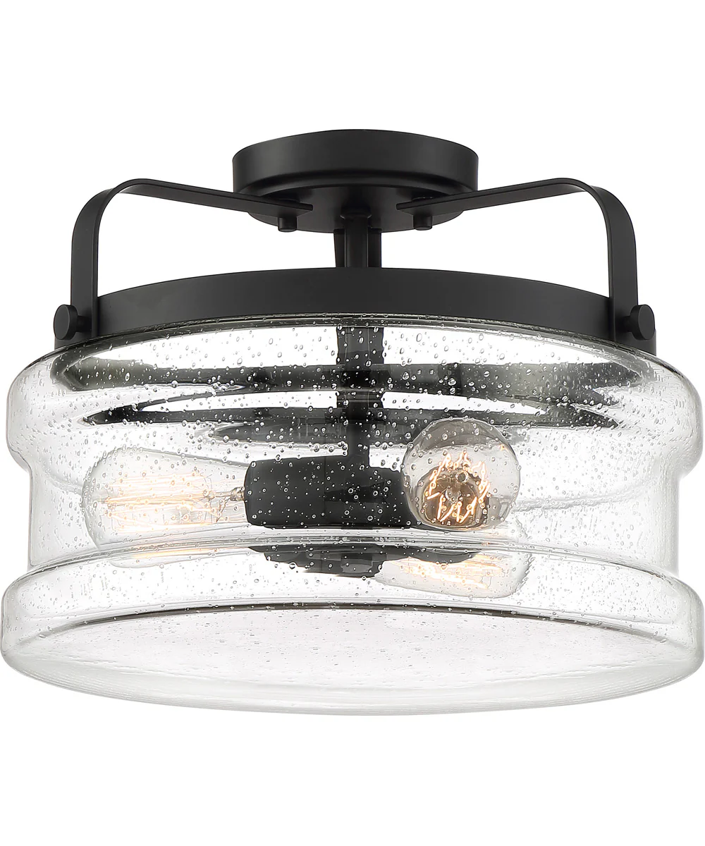 Danbury 3-light Semi Flush Mount Earth Black - Image 2