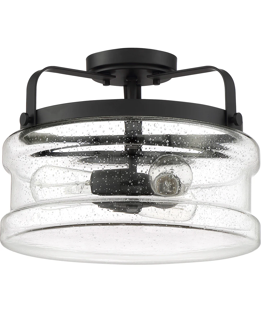Danbury 3-light Semi Flush Mount Earth Black - Image 3