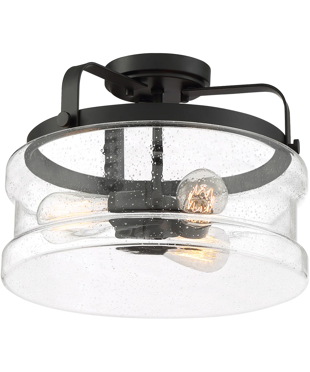 Danbury 3-light Semi Flush Mount Earth Black - Image 4