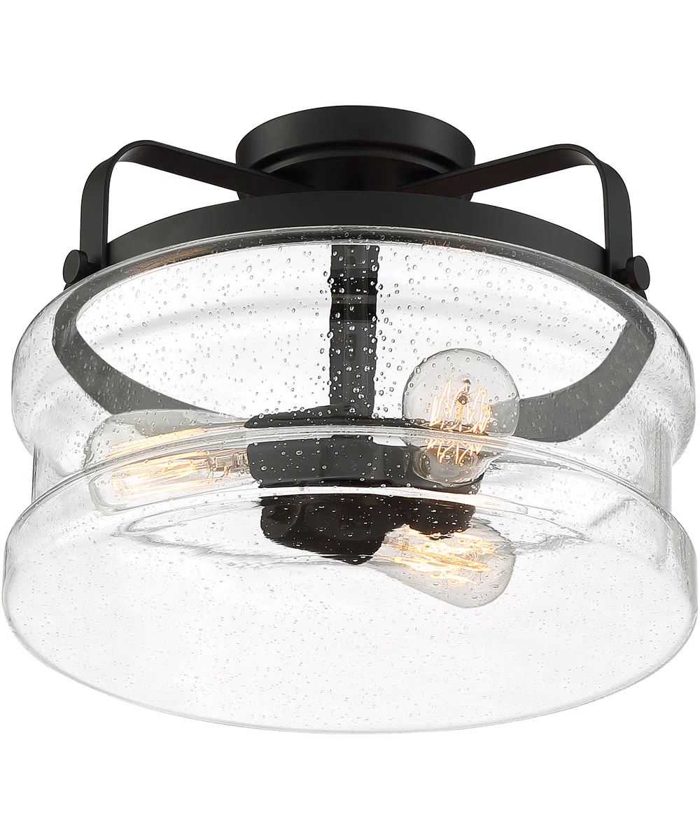 Danbury 3-light Semi Flush Mount Earth Black - Image 5