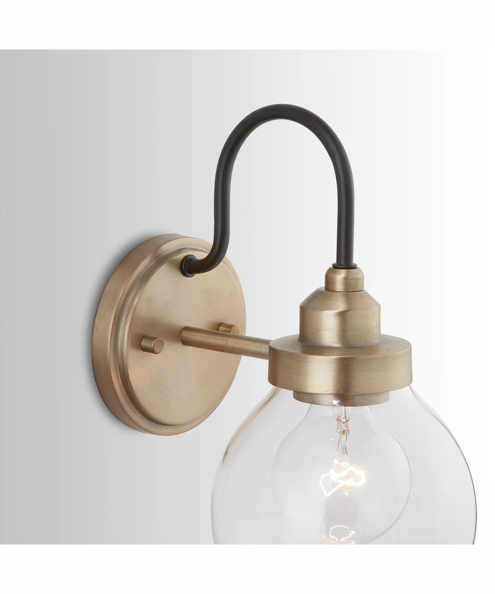 Daphne 1-Light Sconce Aged Brass and Black - Image 3