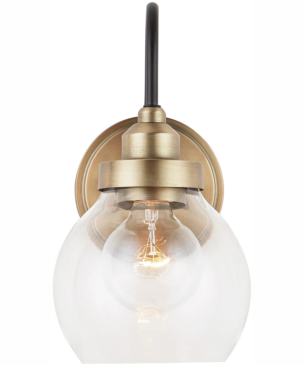 Daphne 1-Light Sconce Aged Brass and Black - Image 5