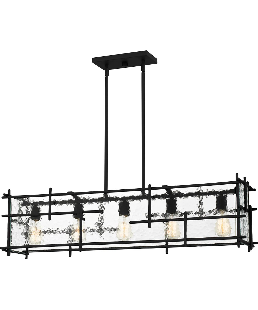 Daphne Medium 5-light Island Light Matte Black